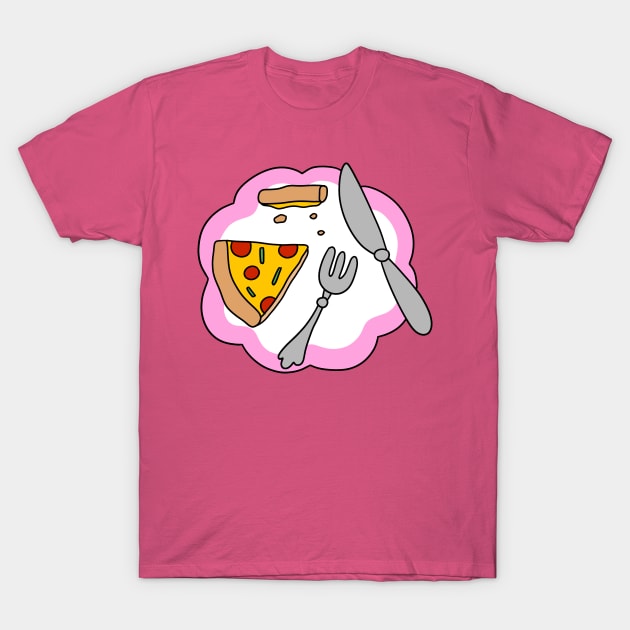 Pizza Dinner Plate T-Shirt by saradaboru